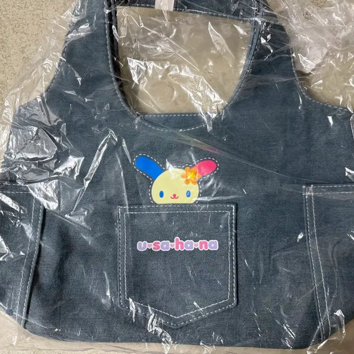[BUNJANG] Sanrio Usahana Denim Tote Bag / 산리오 우사하나 데님 토트백