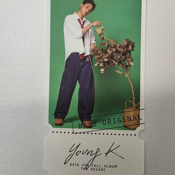 [BUNJANG] DAY6 Young K Ticket Dice Version Decade Album Photocard / 데이식스 영케이 티켓 decade앨범 다이스버전