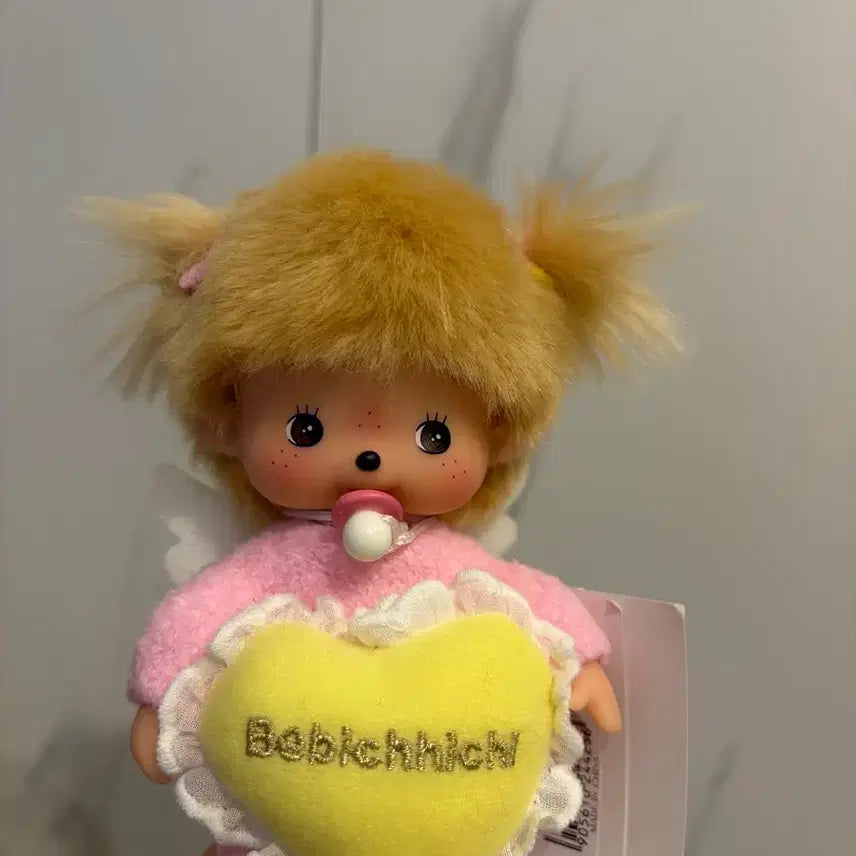 [BUNJANG] Love Happy Angel Babycici Monchhichi Plush Doll / 러브 해피 엔젤 베비치치 몬치치