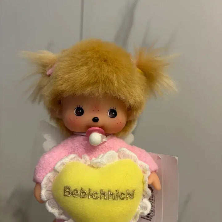 [BUNJANG] Love Happy Angel Babycici Monchhichi Plush Doll / 러브 해피 엔젤 베비치치 몬치치