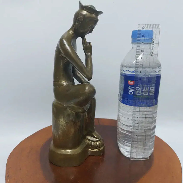 [BUNJANG] Brass Pensive Maitreya Buddha Statue / 황동 반가사유상. 불상 -  만물당