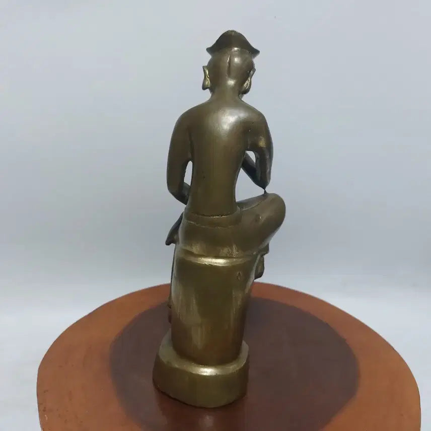 [BUNJANG] Brass Pensive Maitreya Buddha Statue / 황동 반가사유상. 불상 -  만물당