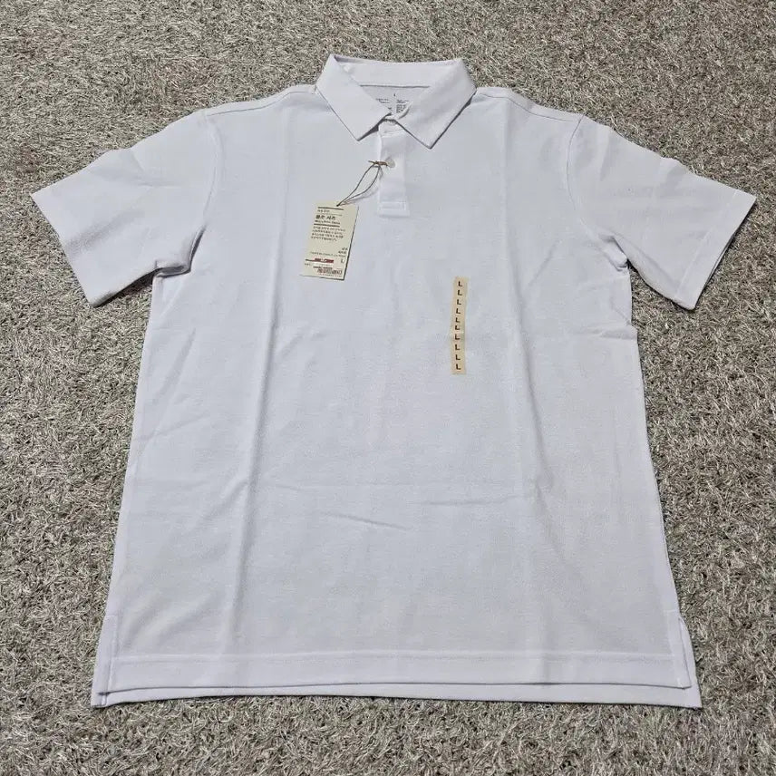 [BUNJANG] Muji White Short Sleeve Polo Shirt L / 무지 무인양품 화이트 반팔 폴로티 L