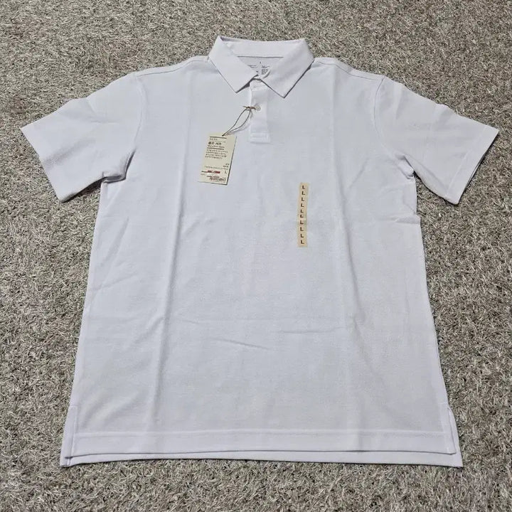 [BUNJANG] Muji White Short Sleeve Polo Shirt L / 무지 무인양품 화이트 반팔 폴로티 L