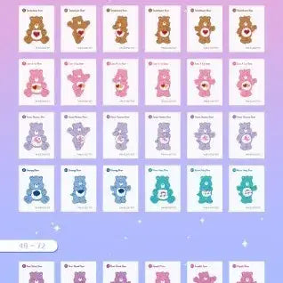 [BUNJANG] Care Bears Sticker Collection Set 1 75 Types Sealed / 케어베어띠부씰 1탄 75종 미개봉 전종