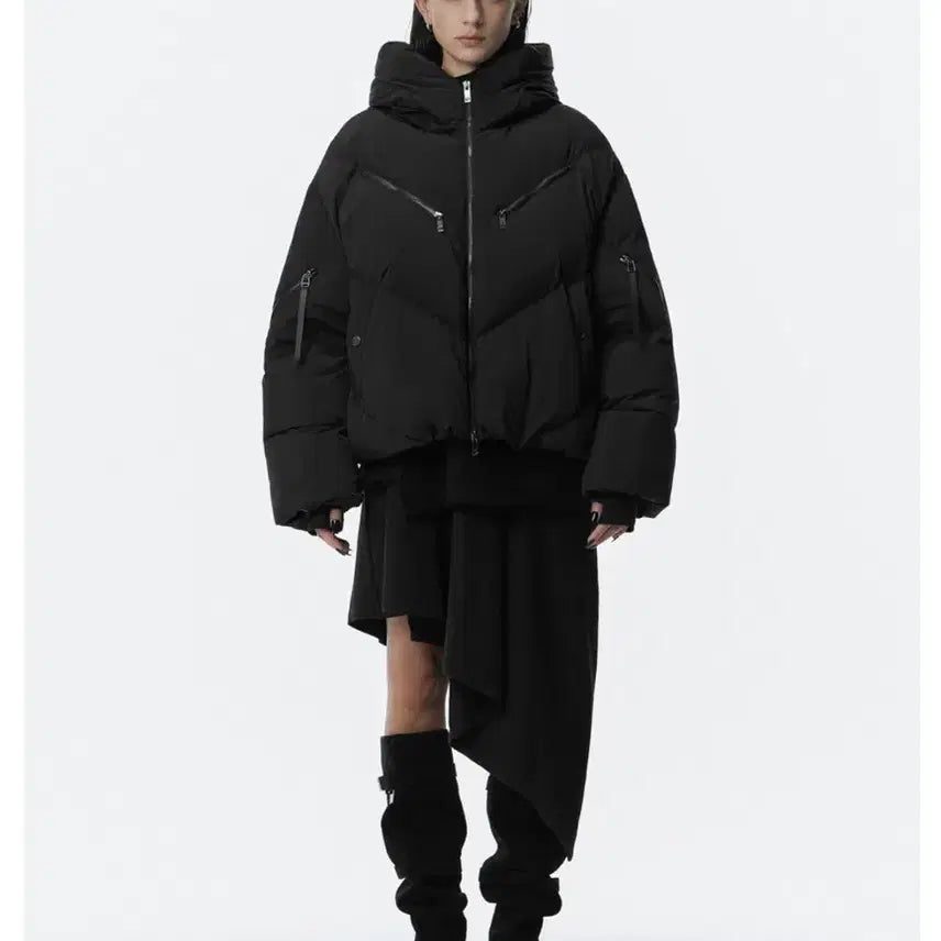 [BUNJANG] trimmingbird High Neck Hooded Duck Down Padded Jacket / 트리밍버드 패딩 High Neck Hooded Duck Down
