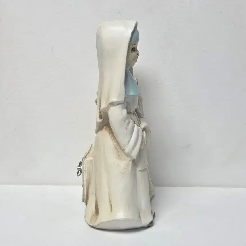 [BUNJANG] 1970s Antique Nun Music Box Figurine - Catholic Nuns &amp; Madonna / 앤틱 70년대 수녀님 오르골 일본 가톨릭 수녀님 성모마리아 피규어