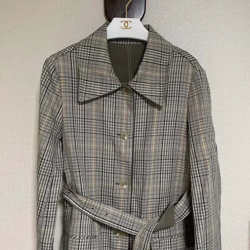 [SOLD OUT] FRONTRROW X RECTO 체크 트렌치코트