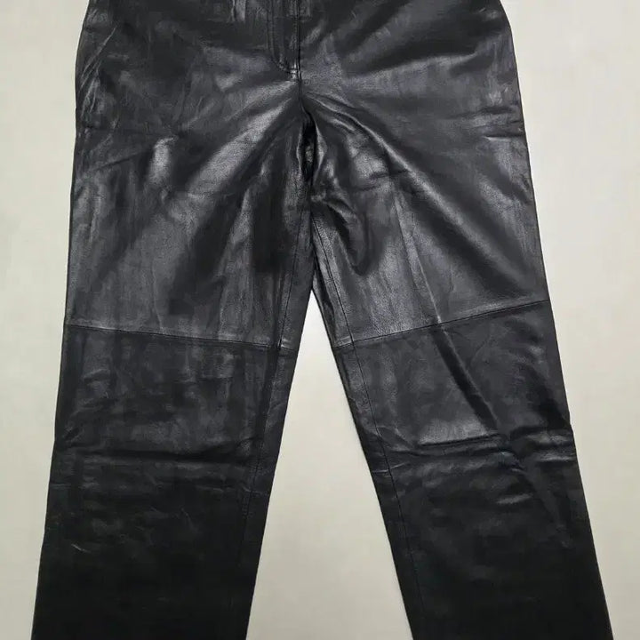 [BUNJANG] Lambskin Leather Black Pants / 램스킨 양가죽 블랙 팬츠