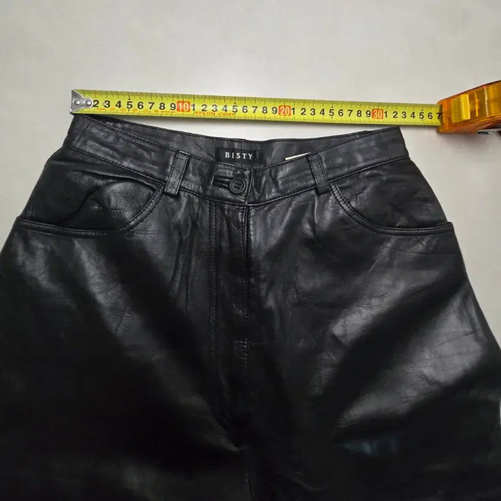 [BUNJANG] Lambskin Leather Black Pants / 램스킨 양가죽 블랙 팬츠