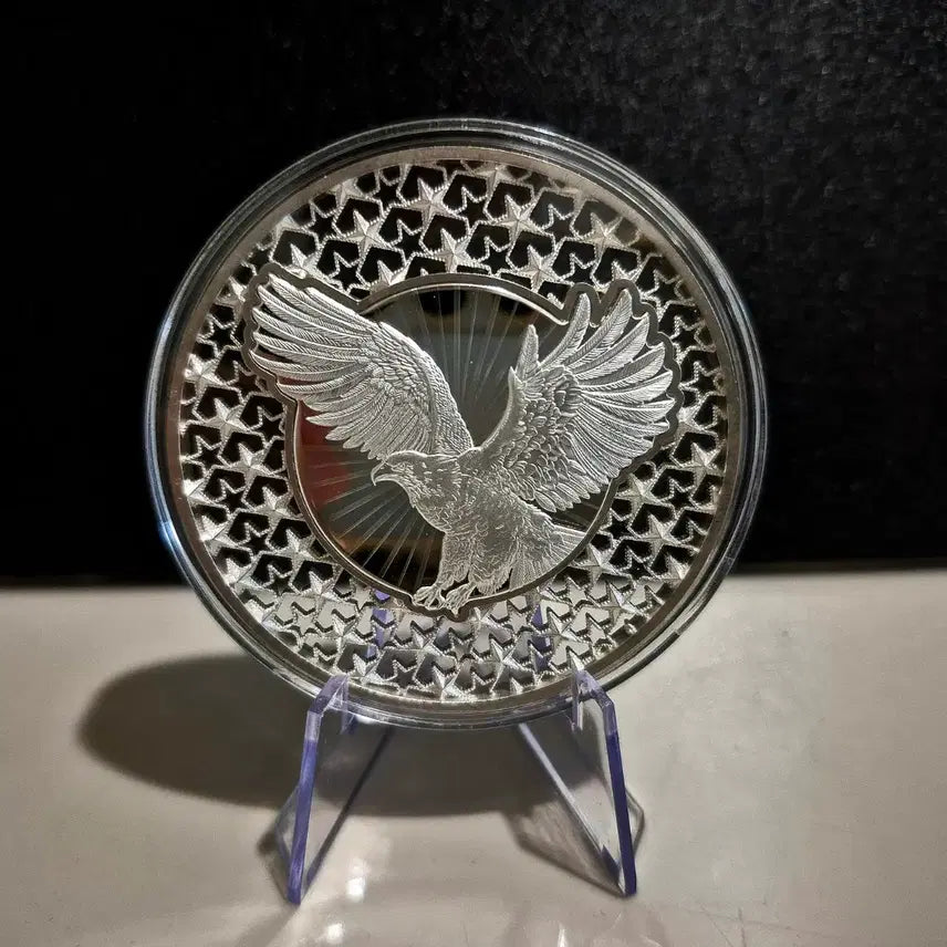 [BUNJANG] American Eagle 2oz Silver Coin (Limited Edition, Filigree &amp; Hologram) / 한정판) 아메리칸이글 필리그리 홀로그램 2온스 은화