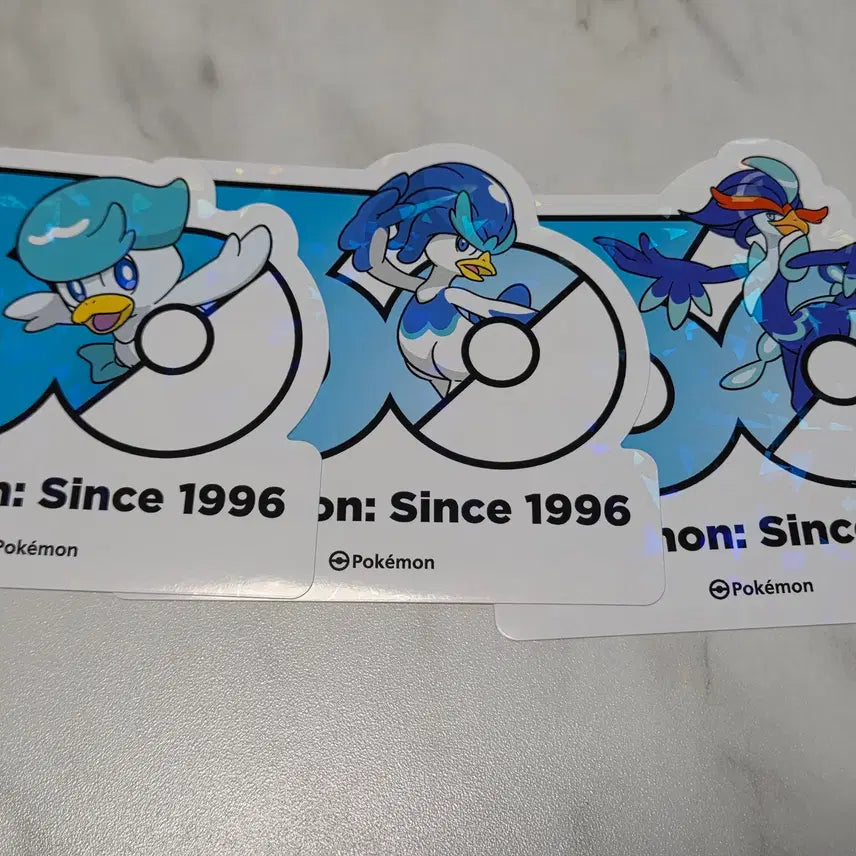 [BUNJANG] Pokemon 30th Anniversary Logo Sticker Set / 포켓몬 30주년 로고 스티커 꾸왁스, 아꾸왁, 웨이니발 판매합니다.