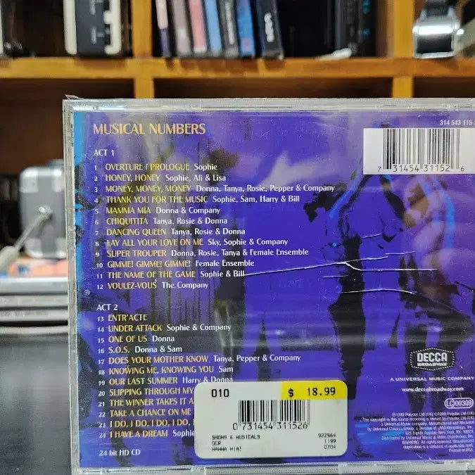 [BUNJANG] Mamma Mia! Musical Original Cast CD (Sealed) / 맘마미아 뮤지컬 오리지널 캐스트 CD (미개봉) (수입)