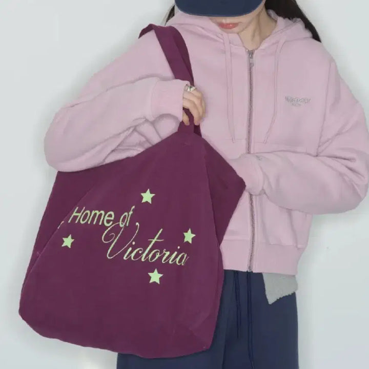 [BUNJANG] Homebodythings Purple Eco Bag / 퍼플 컬러 보라 에코백 홈바디띵즈