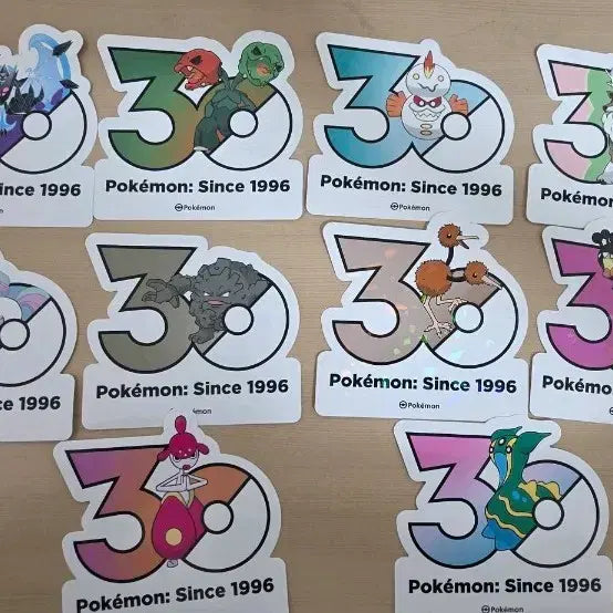 [BUNJANG] Pokemon 30th Anniversary Sticker Bundle Set / 포켓몬 30주년 기념 스티커 일괄