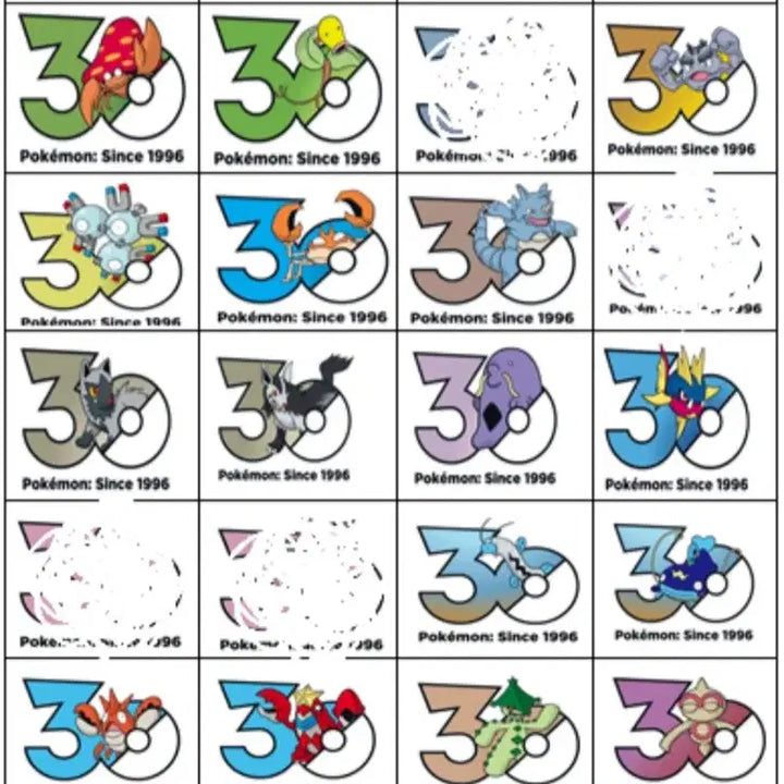 [BUNJANG] Pokemon 30th Anniversary Sticker Collection / 포켓몬 30주년 기념 스티커 판매