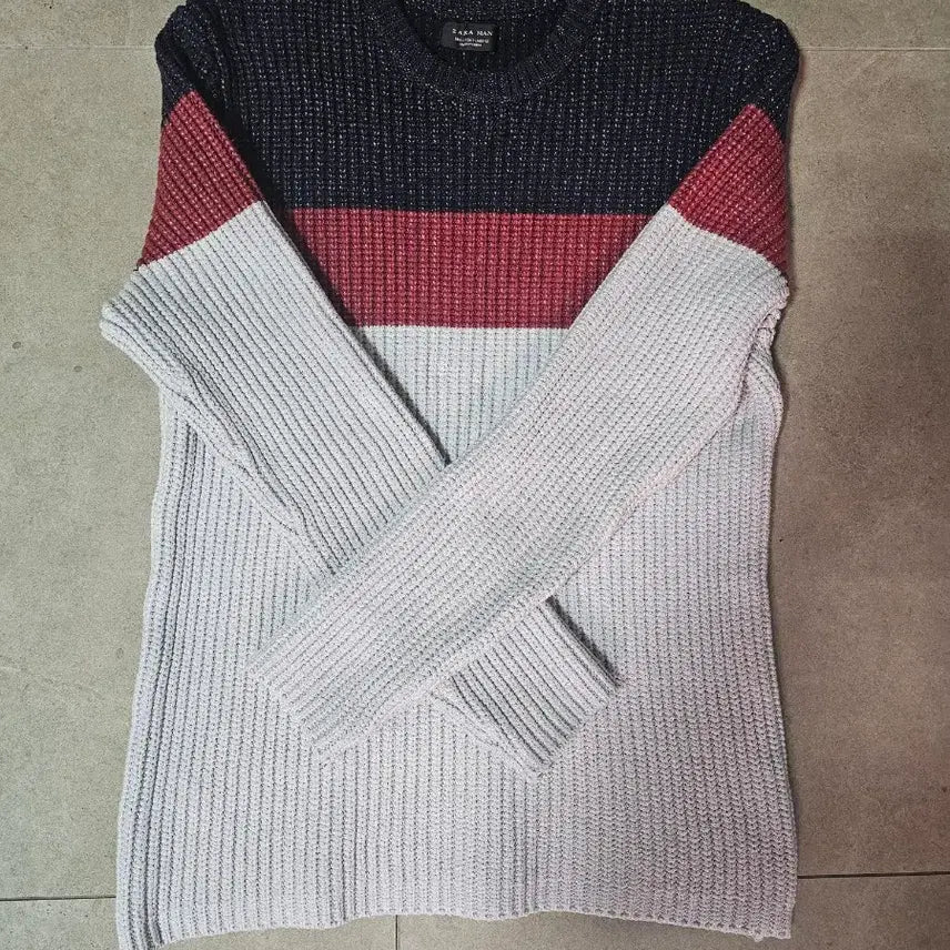 [BUNJANG] ZARA MAN Color Block Knit / 자라 ZARA MAN 컬러블록 니트