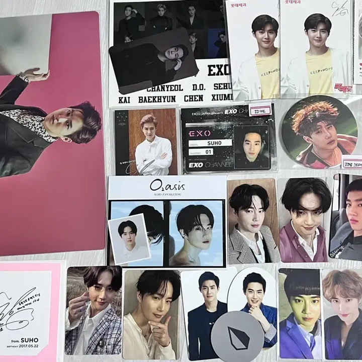 [BUNJANG] EXO SUHO Kim Junmyeon Japanese Photocard Bundle Set / 엑소 수호 김준면 포카 일본 포카 등 지류굿즈 일괄 양도