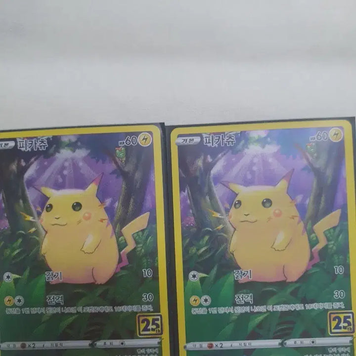 [BUNJANG] Pokemon 25th Anniversary Pikachu Set (2 types) / 포켓몬 카드 25주년 피카츄2종