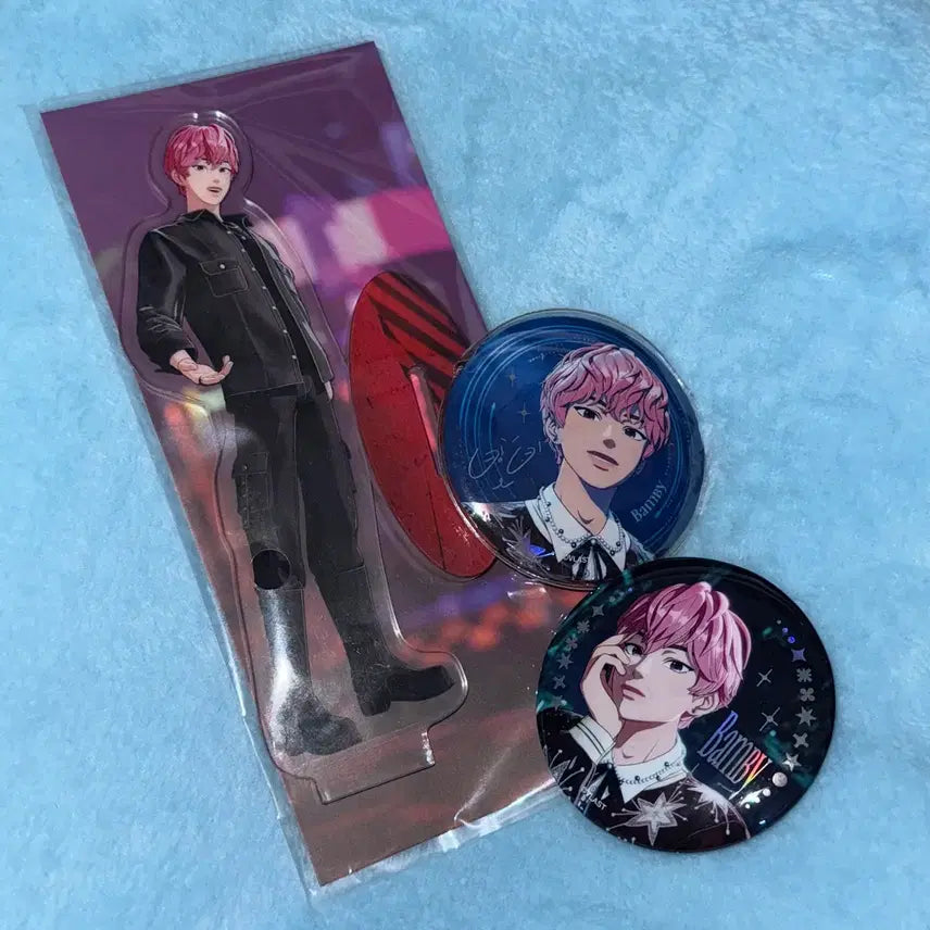 [BUNJANG] PLAVE Bambi Dash Acrylic Stand &amp; Can Badge Set / 플레이브 밤비 데쉬 아크릴스탠드 캔뱃지 세트 양도