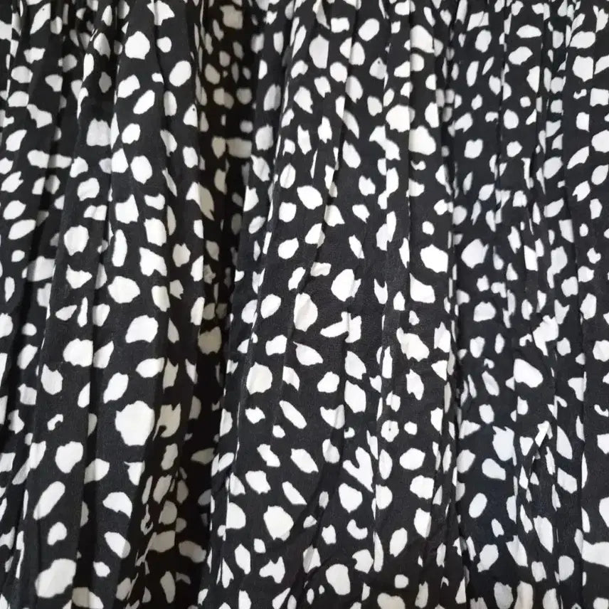 [BUNJANG] White Patterned Long Banding Skirt / 롱 밴딩스커트