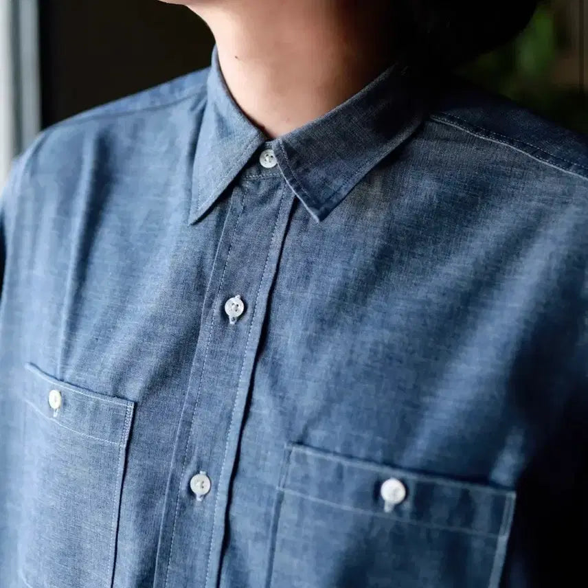 [BUNJANG] Apresse Rigid Chambray Shirt 2 New / 아프레쎄 리지드 샴브레이 셔츠 2 새상품