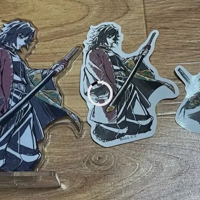 [BUNJANG] Demon Slayer Sabito, Giyu, Tanjiro 4th Anniversary Web Shop KuJi Acrylic Sticker Set / 귀멸의 칼날 귀칼 사비토 토미오카 기유 4기 웹샵 쿠지 아크릴 스티커