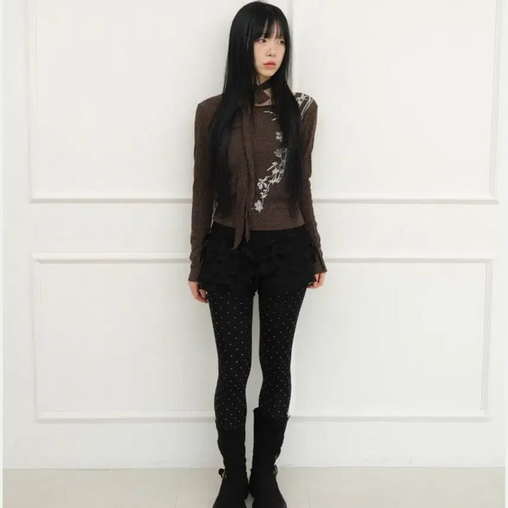 [BUNJANG] Fragfarm Butterfly Butterfly Scarf Long Sleeve T-shirt / 프레그팜 나비바늘꽃 스카프 롱슬리브 티셔츠