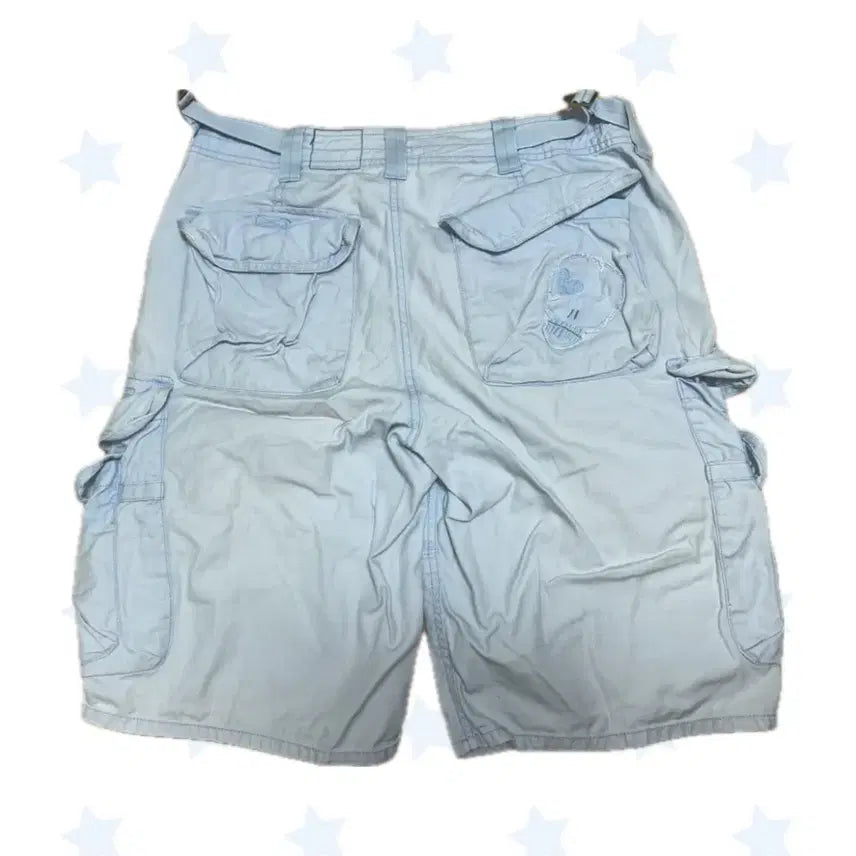 [BUNJANG] Vintage Kitsch Sky Blue Bermuda Shorts / 빈티지 키치 스카이블루 버뮤다 팬츠 뉴진스코어