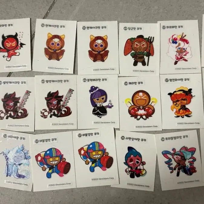 [BUNJANG] Cookie Run Sticker Set 21 pcs Bundle / 쿠키런 띠부씰 21개 일괄