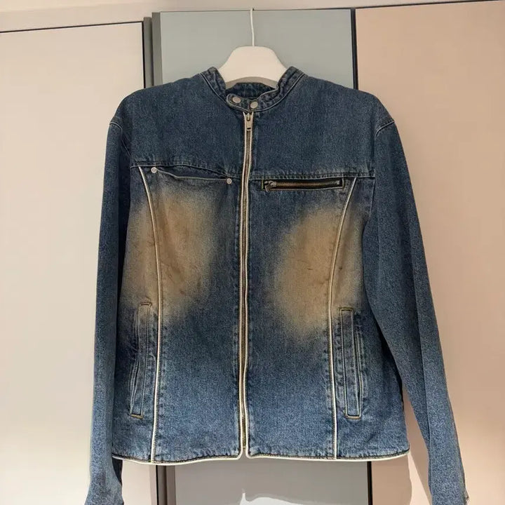[SOLD OUT] 더오픈프로덕트(오픈와이와이) 맨즈 데님 바이커 자 켓