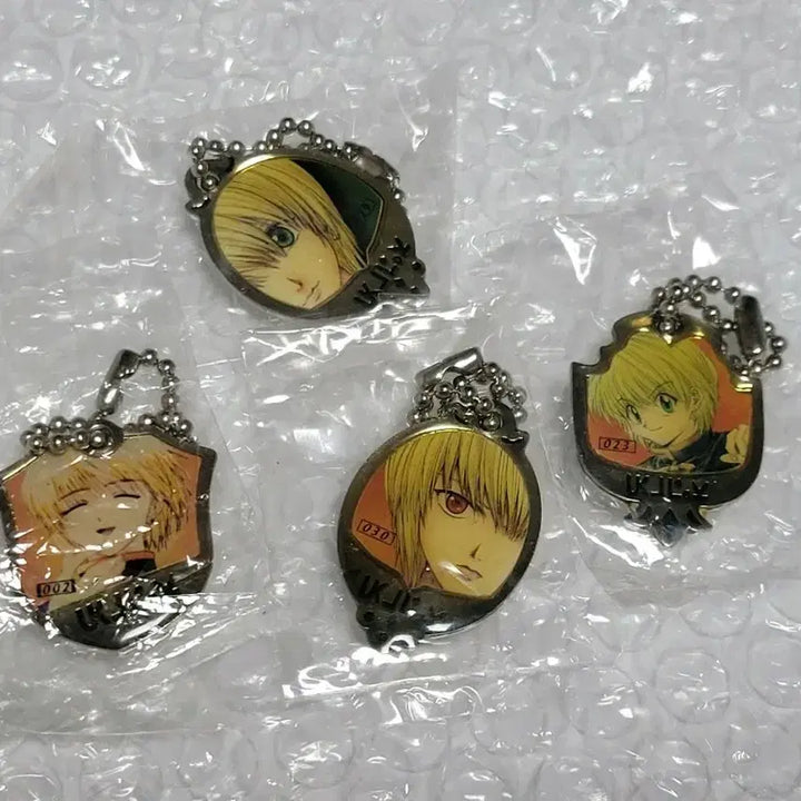 [BUNJANG] Hunter x Hunter Kurapika Visual Metal Keychain Set (4 pcs, Vintage Gacha) / 헌터헌터 크라피카 비주얼 메탈 키링 고전 가챠 4개 일괄 헌터 헌터