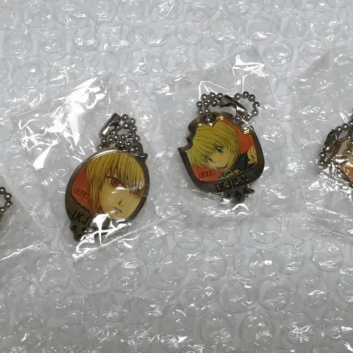 [BUNJANG] Hunter x Hunter Kurapika Visual Metal Keychain Set (4 pcs, Vintage Gacha) / 헌터헌터 크라피카 비주얼 메탈 키링 고전 가챠 4개 일괄 헌터 헌터