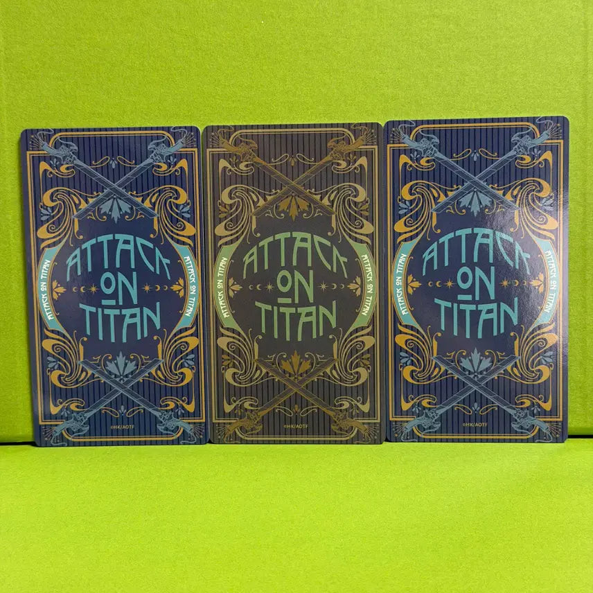 [BUNJANG] Attack on Titan Ensky Arcana Card Set 3 Types (Hange, Eren, Armin, Mikasa) / 진격의 거인 진격거 엔스카이 아르카나 카드 3종 한지 에렌 아르민 미카사