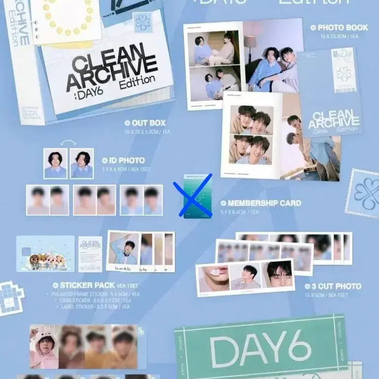 [BUNJANG] Day6 6th Membership Kit Full Set (Excluding Membership Card) / 데이식스 6기 멤버십 키트 풀구성 (멤버십카드 제외)