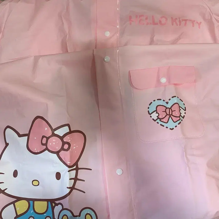 [BUNJANG] Hello Kitty Raincoat with Bag / 헬로키티 우비