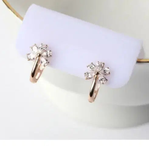[BUNJANG] 14K Pink Gold Flower Earrings / 14k귀걸이 (새제품급)핑크골드