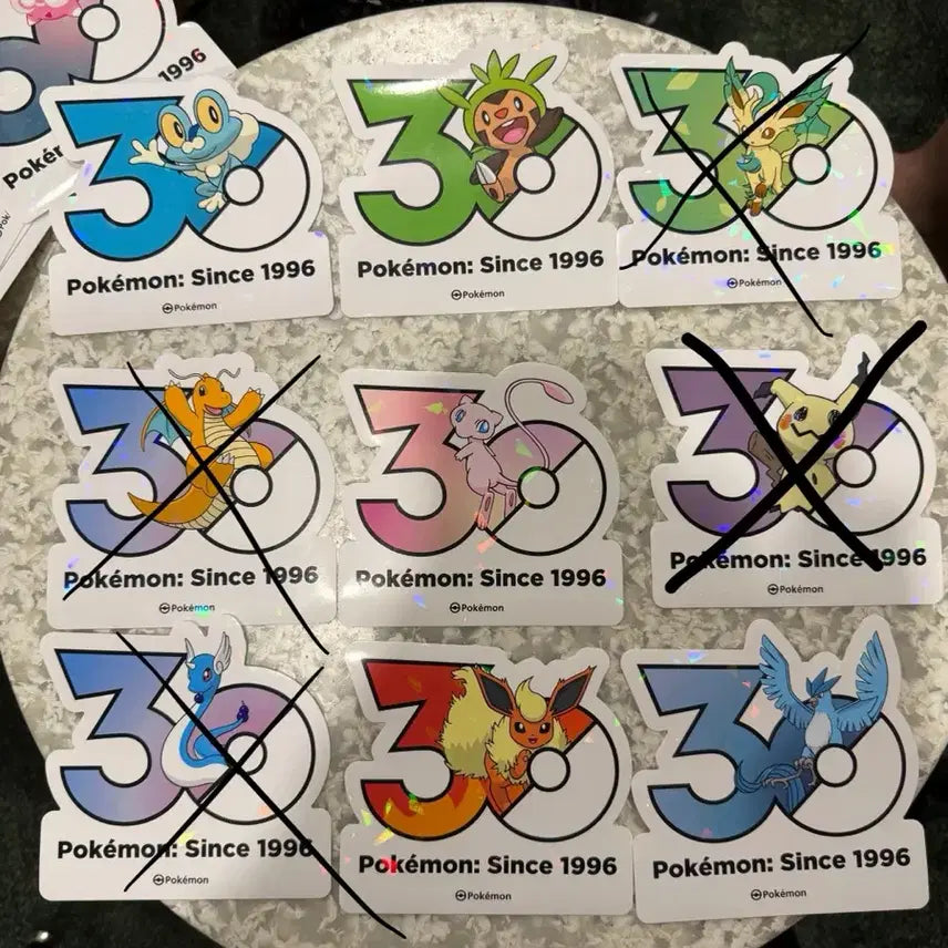 [BUNJANG] Pokemon 30th Anniversary Stickers / 포켓몬 30주년 기념 스티커