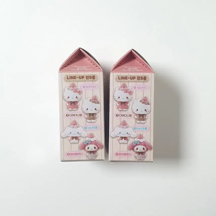 [BUNJANG] Sanrio Characters Fluffy Doll 2nd Ichigo Series Hello Kitty &amp; Dear Daniel Bundle Set / 산리오 캐릭터즈 플로키돌 2탄 이치고 시리즈 헬로키티 &amp; 디어다니엘 판매