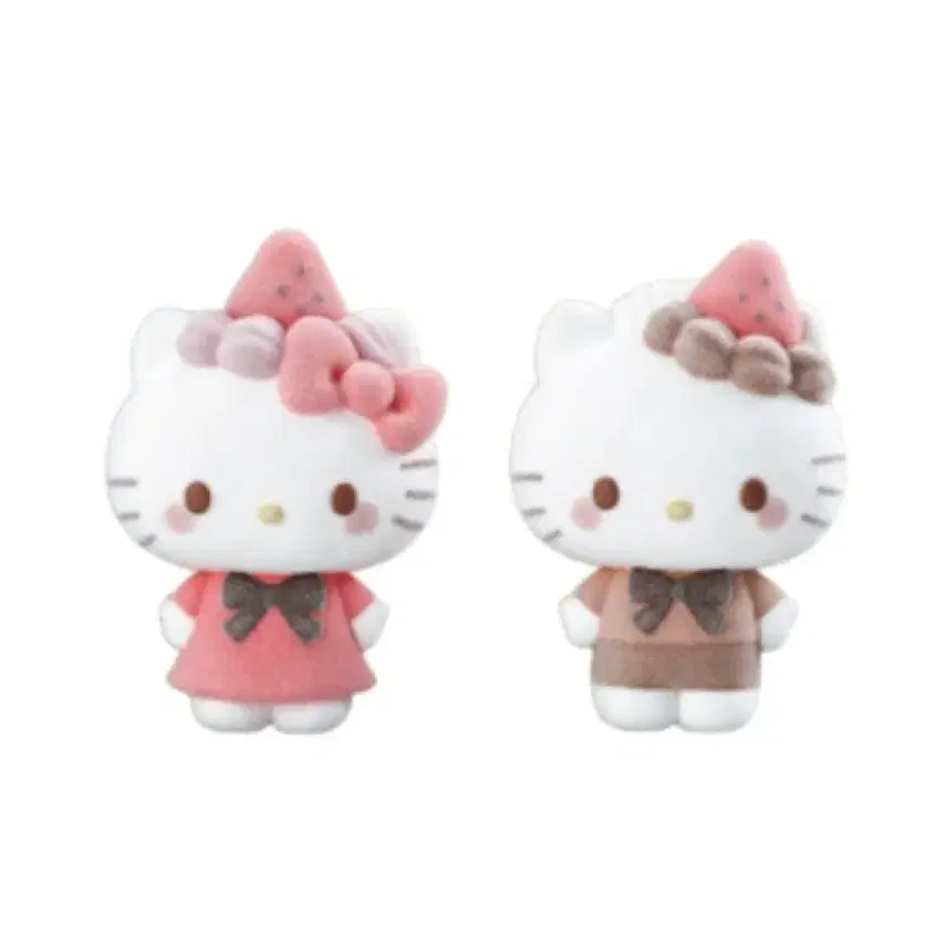 [BUNJANG] Sanrio Characters Fluffy Doll 2nd Ichigo Series Hello Kitty &amp; Dear Daniel Bundle Set / 산리오 캐릭터즈 플로키돌 2탄 이치고 시리즈 헬로키티 &amp; 디어다니엘 판매