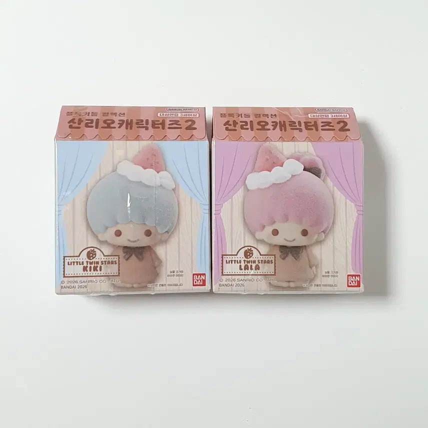 [BUNJANG] Sanrio Characters Floky Doll Vol. 2 Ichigo Series Kiki &amp; Lala Bundle Set / 산리오 캐릭터즈 플로키돌 2탄 이치고 시리즈 키키 &amp; 라라 판매