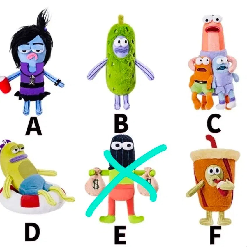[BUNJANG] SpongeBob SquarePants Bikini Bottom Residents Summer Plush Keychain / [공구] 스폰지밥 썸머 비키니시티 주민 인형키링