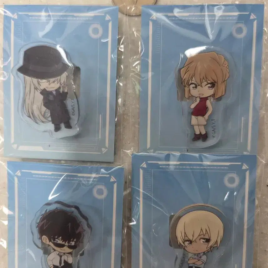 [BUNJANG] Detective Conan Busan Pop-Up Acrylic Clip Set (Shinichi, Ai Haibara, Shuichi Akai, Tooru Amuro) / 코난 부산팝업 아크릴 집게 일괄 (진,하이바라,진페이,아무로)