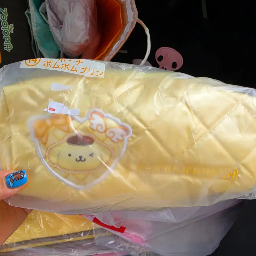 [BUNJANG] Sanrio Pompompurin Quilting Pouch / [배송비무료]산리오 이치방쿠지/ 폼폼푸린 퀼팅 파우치 새상품