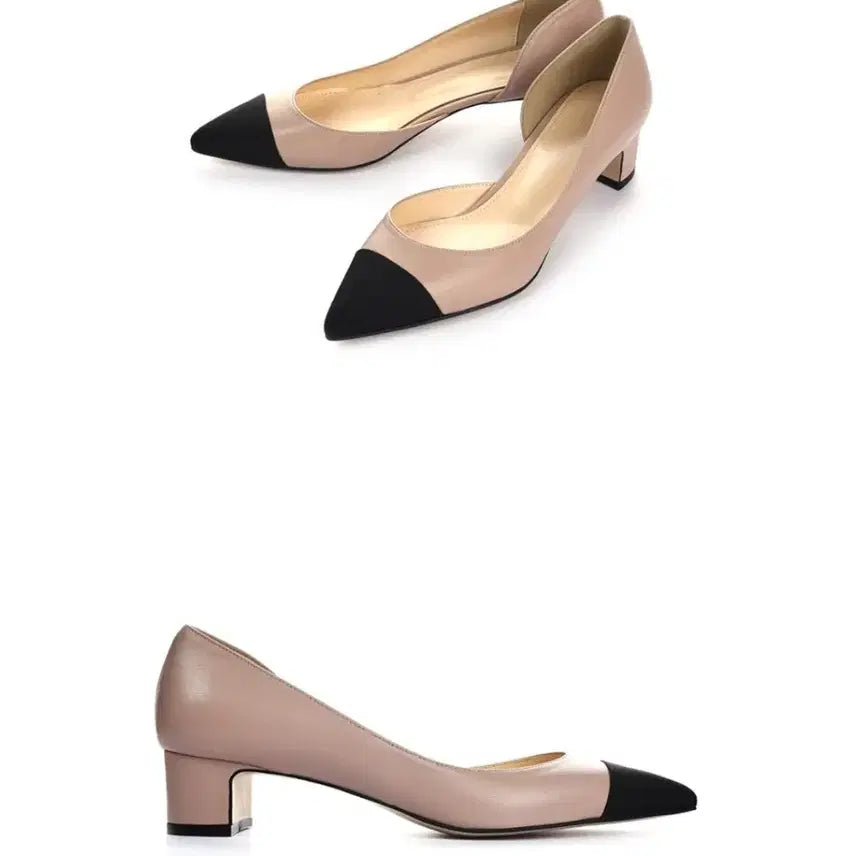 [BUNJANG] Blanc&amp;De Soeurs Half Moon 220 Virgin Pink Side Open Heels / 블랑쇼 하프문 220 버진핑크 사이드오픈