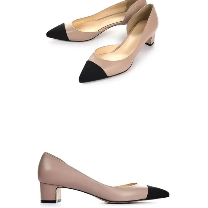 [BUNJANG] Blanc&amp;De Soeurs Half Moon 220 Virgin Pink Side Open Heels / 블랑쇼 하프문 220 버진핑크 사이드오픈