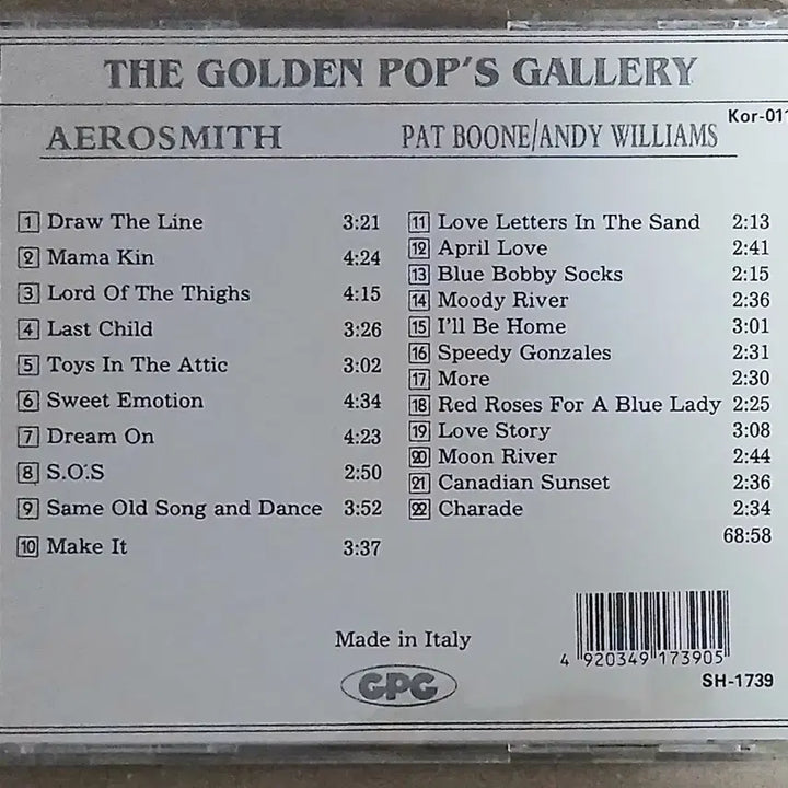 [BUNJANG] Aerosmith, Pat Boone, Andy Williams Golden Pops CD Bundle / 에어로스미스와팻분과 앤디윌리암스 골든팝스