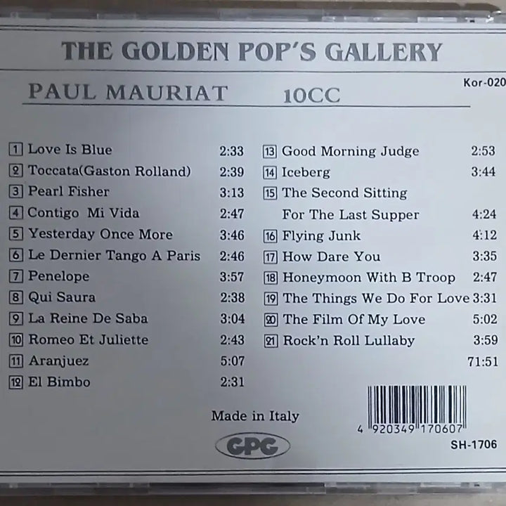 [BUNJANG] Polmoria &amp; 10CC Golden Pop Gallery CD / 폴모리아 &amp; 10CC 골든팝 갤러리 CD