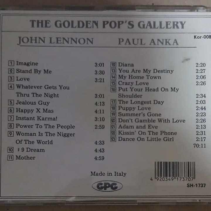 [BUNJANG] John Lennon &amp; Paul Anka Golden Pops CD / 존 레논 &amp; 폴 앙카 CD 골든 팝스