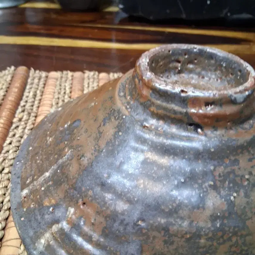 [BUNJANG] Jangjakama Iron Glaze Janganyeo Shin Kyungkyun Dawon Tea Bowl / 장작가마 철유 장안요 신경균 다완